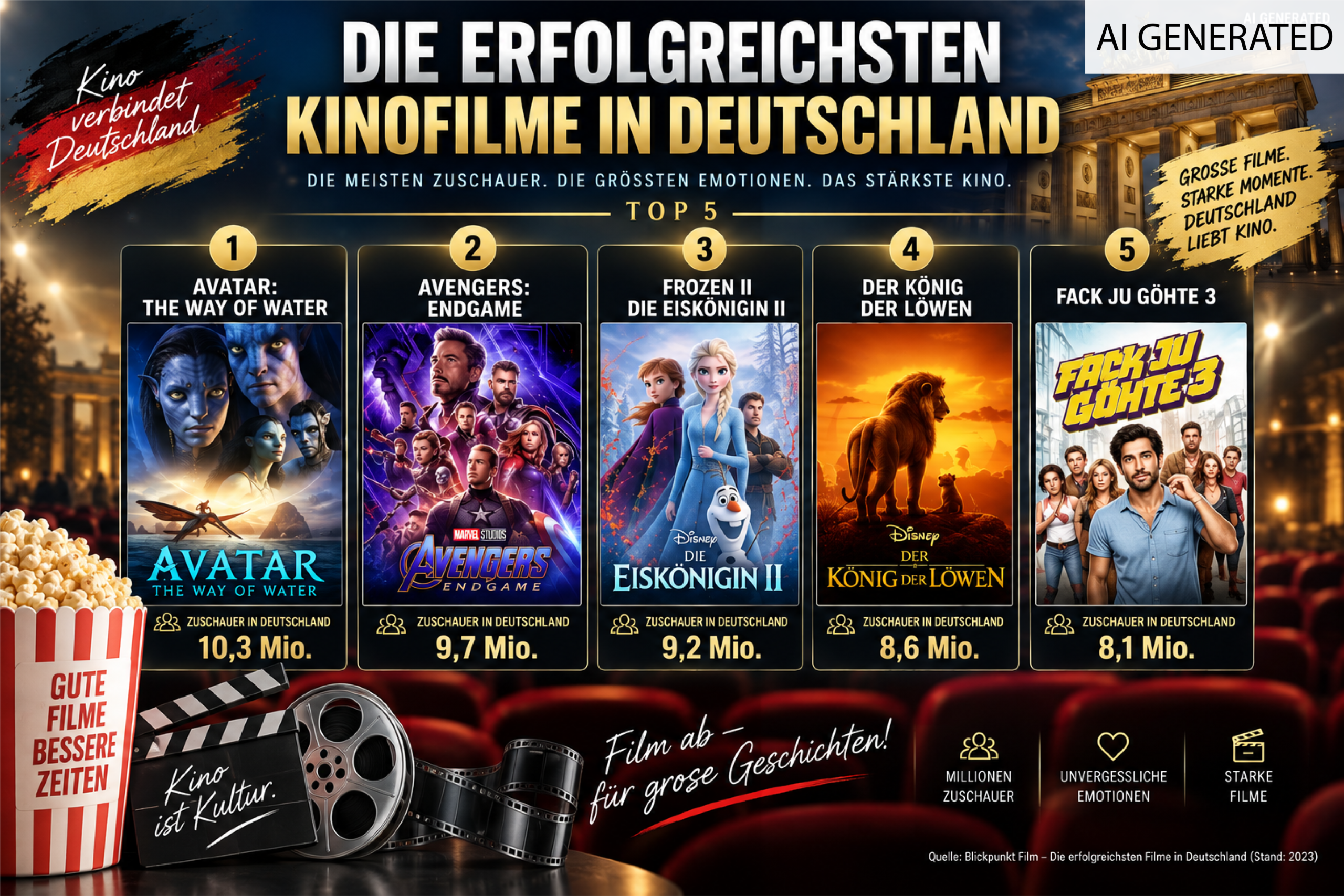 Die erfolgreichsten Kinofilme in Deutschland